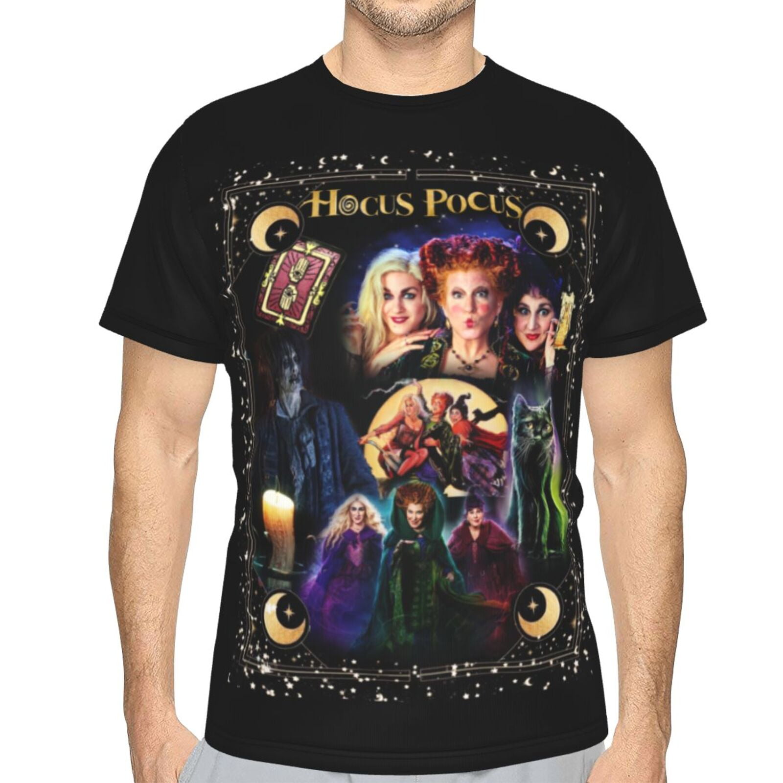 Hocus Pocus Unisex 3d Pattern Printed Short Sleeve T-Shirts Casual Graphics Tees Small
